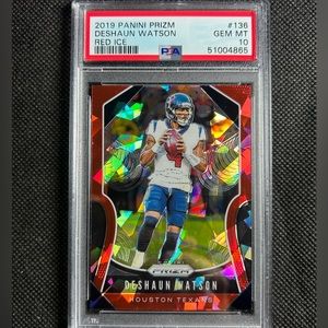 2019 Panini Prizm Red Ice #136 Deshaun Watson Texans PSA 10 Gem Mint Pop 4